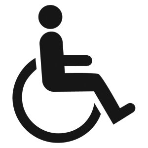 accessible event space (wheelchair accessibility symbol)