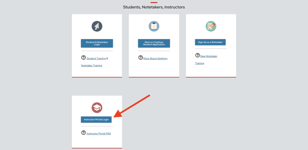 Screenshot showing the "Instructor Portal Login" button on the McBurney Connect page