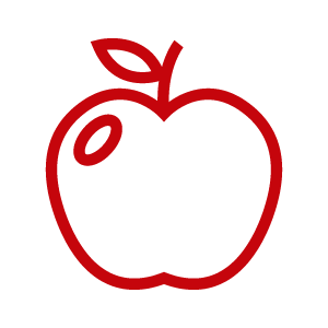 An icon of an apple.